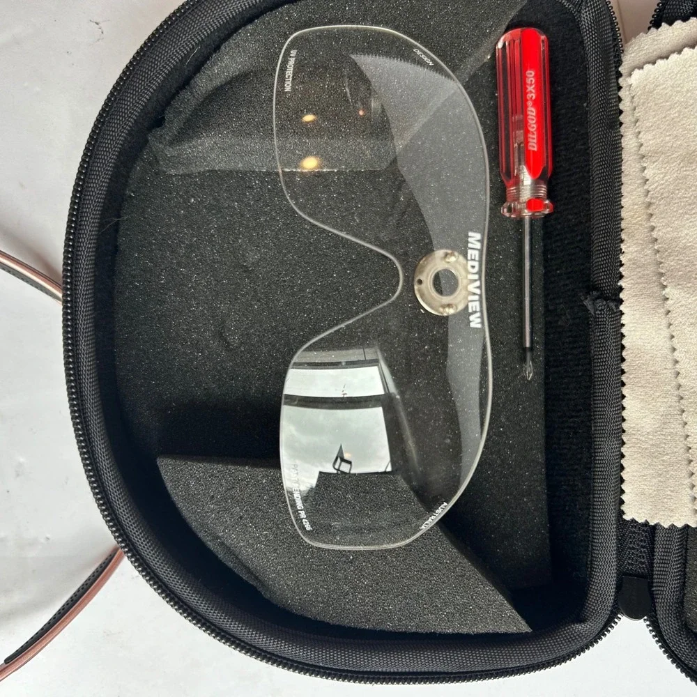 PeriOptix 250-L Flip Up Dental Loupes Hogies Frame Rose Gold 2.5x TTL